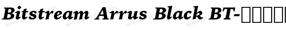 Bitstream Arrus Black BT字体转换